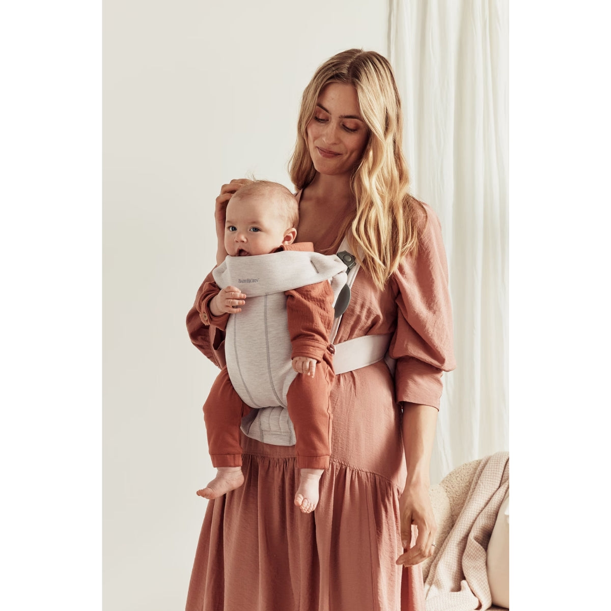Canguru BabyBjörn Mini 3D Jersey Light beige