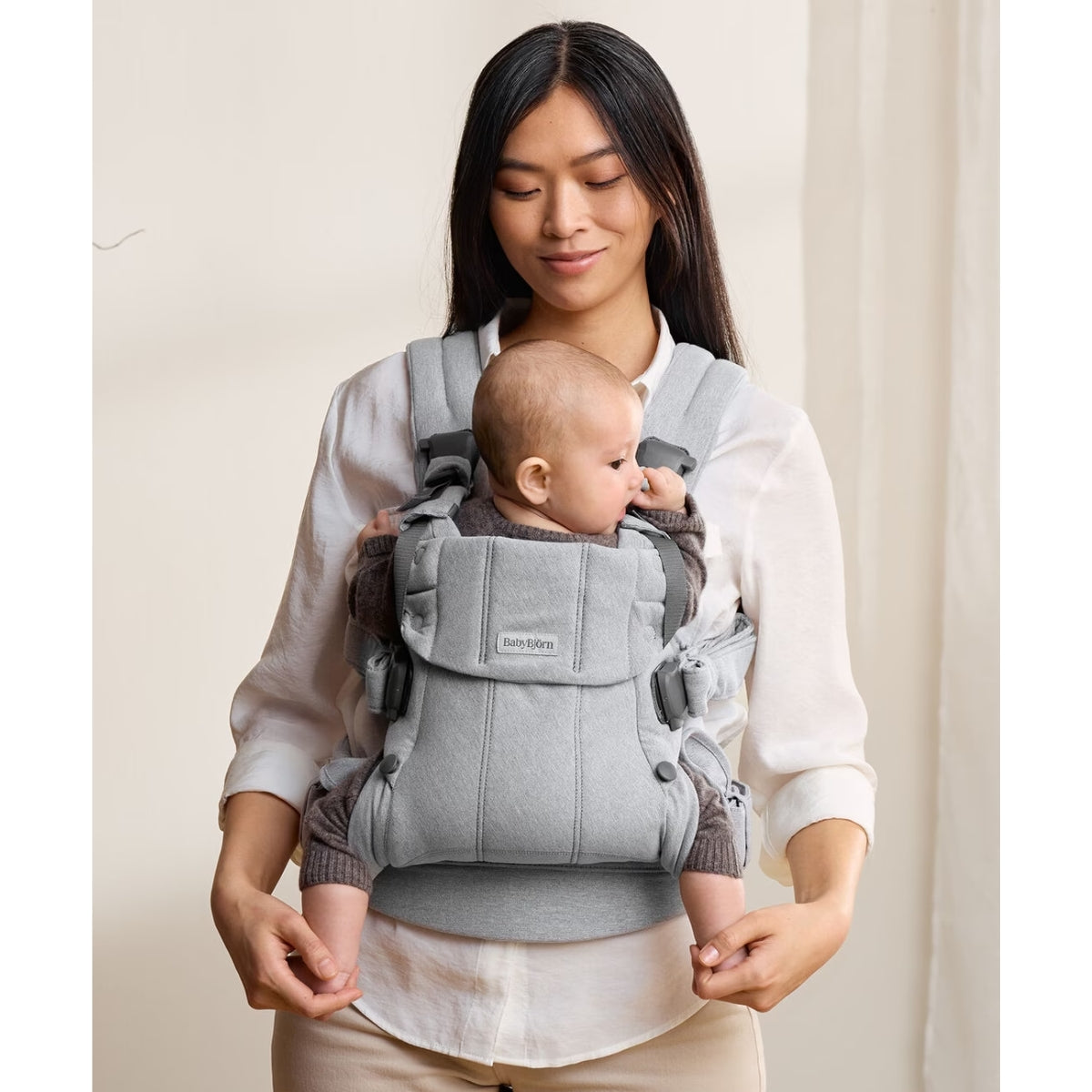 Canguru BabyBjörn Harmony Woven Mélange Light gray