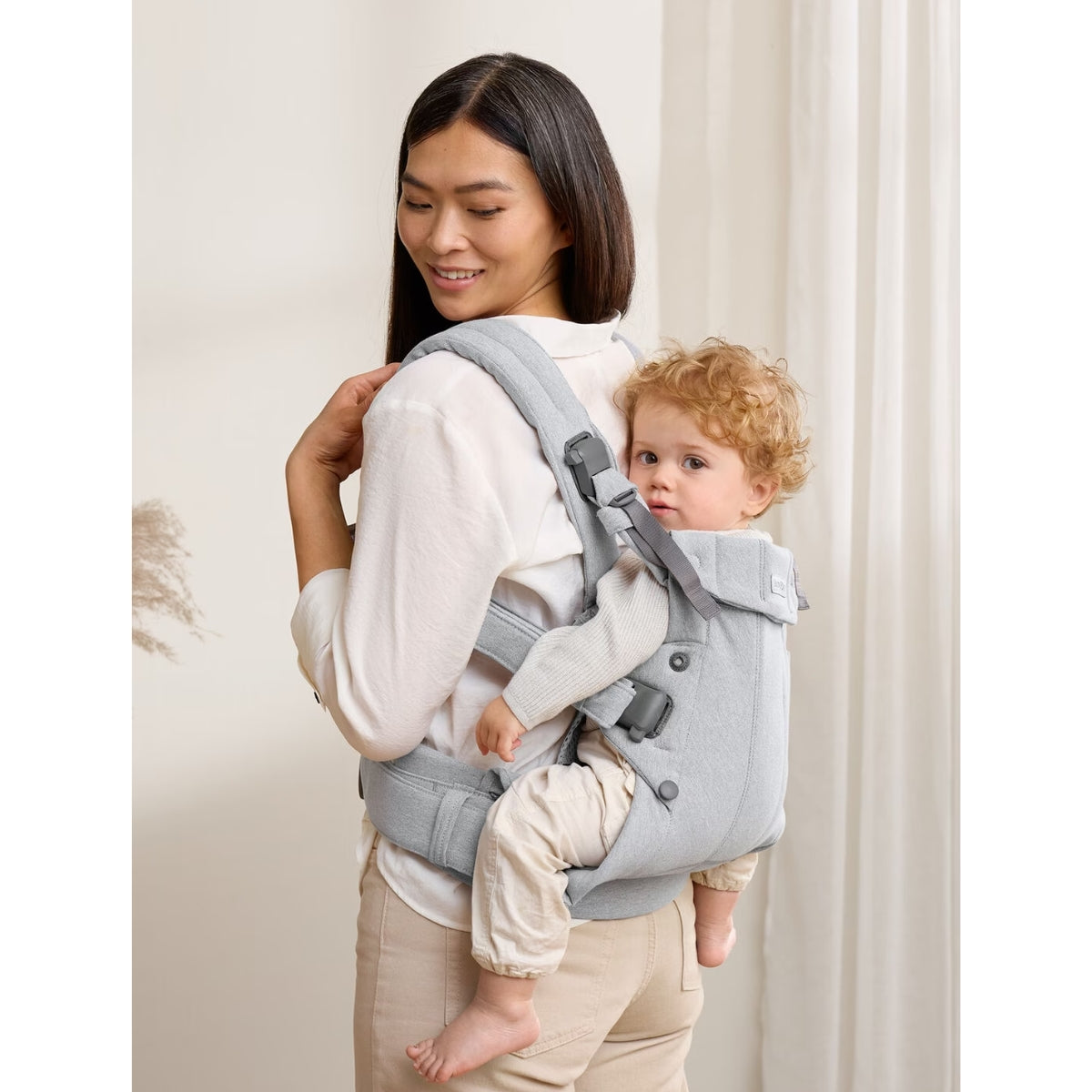 Canguru BabyBjörn Harmony Woven Mélange Light gray