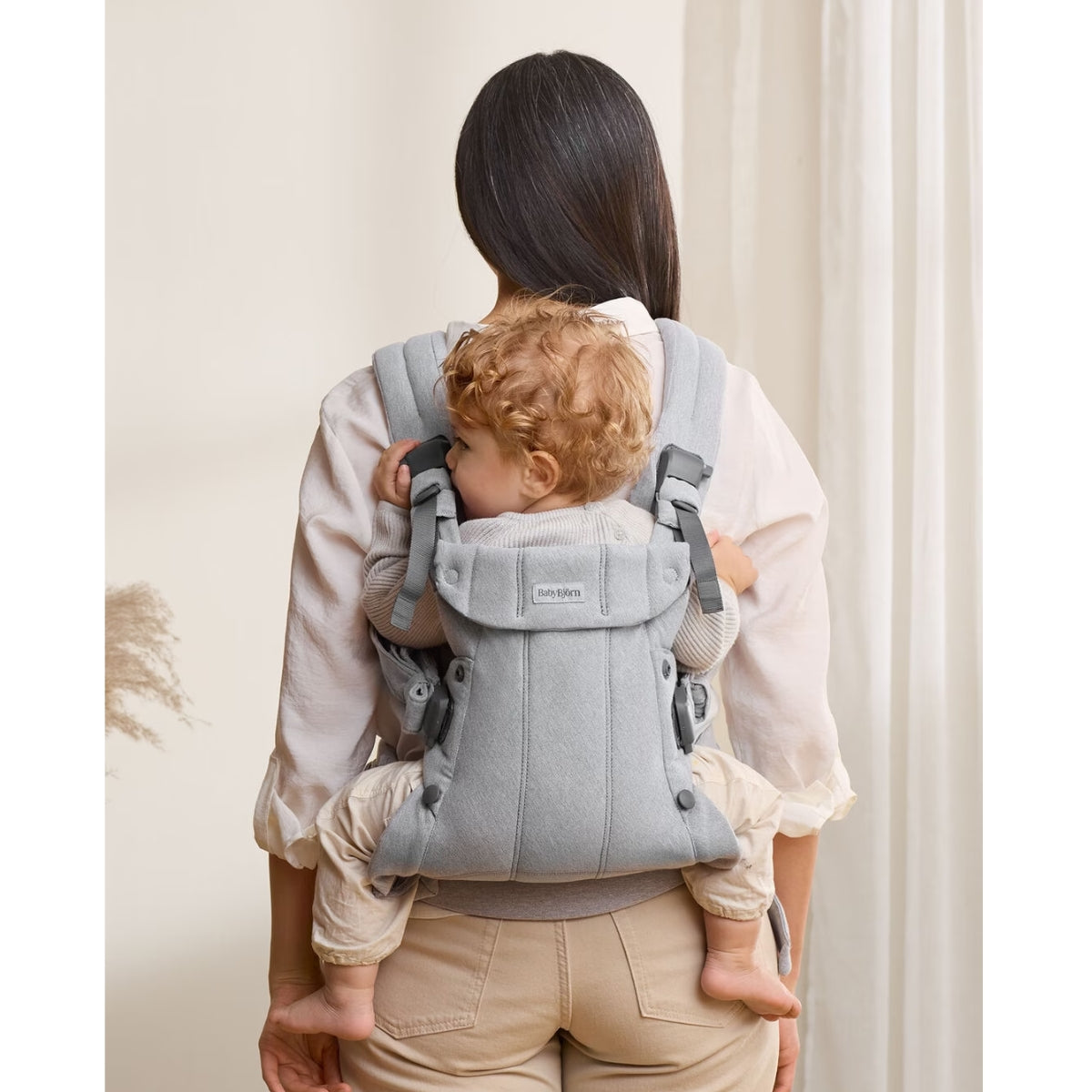 Canguru BabyBjörn Harmony Woven Mélange Light gray