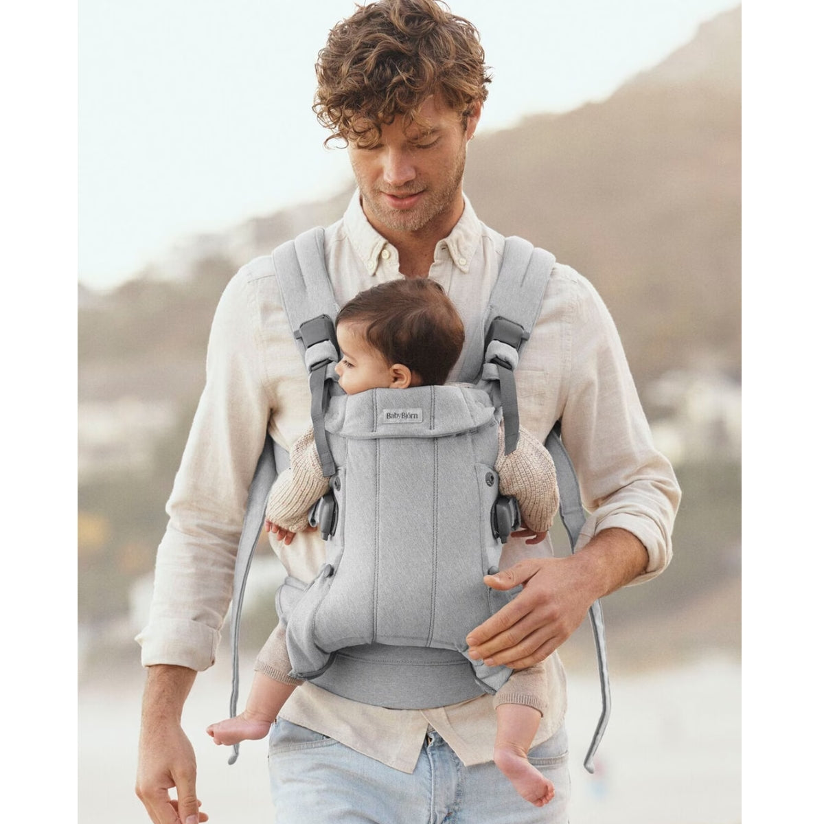 Canguru BabyBjörn Harmony Woven Mélange Light gray