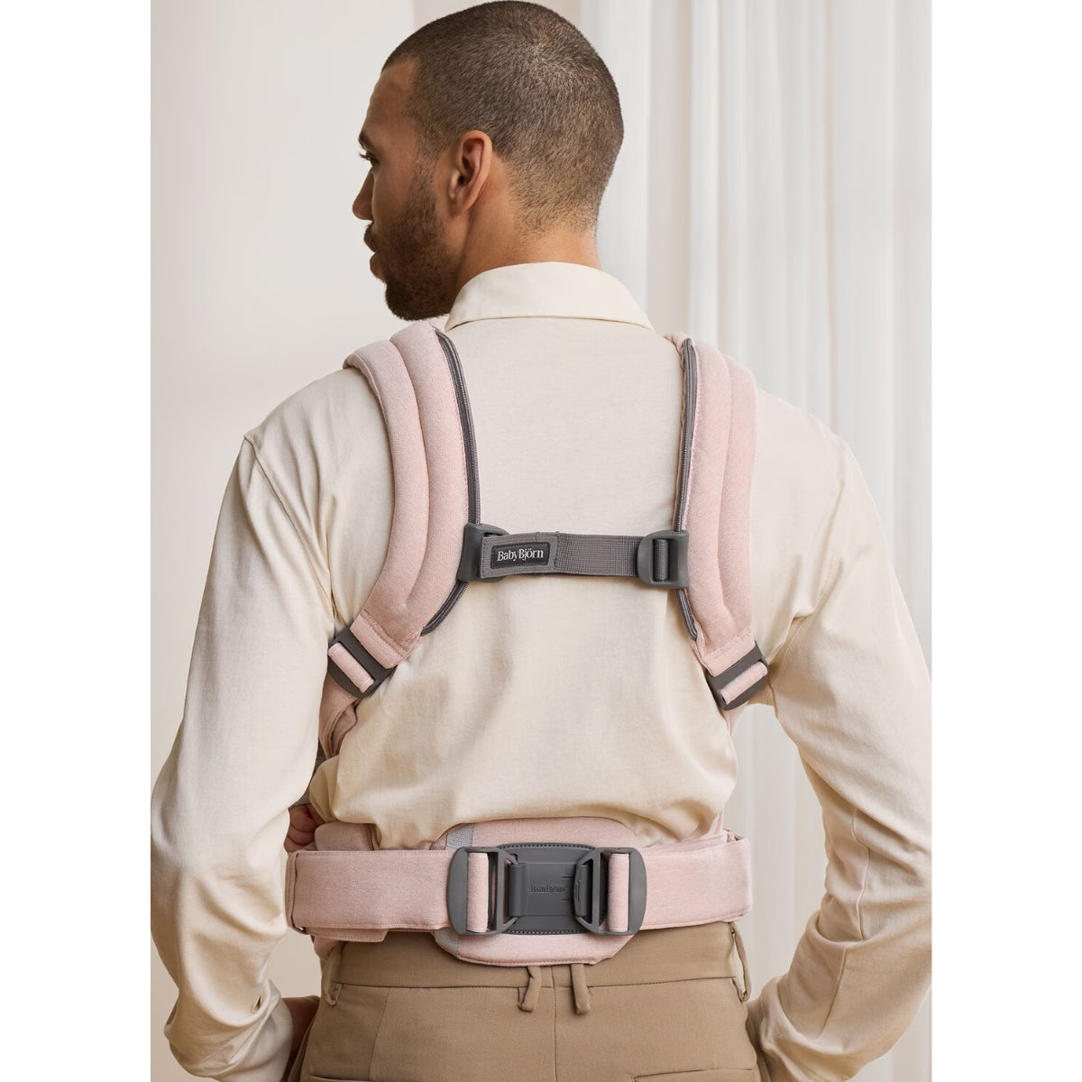 Canguru BabyBjörn Harmony Woven Mélange Light Pink