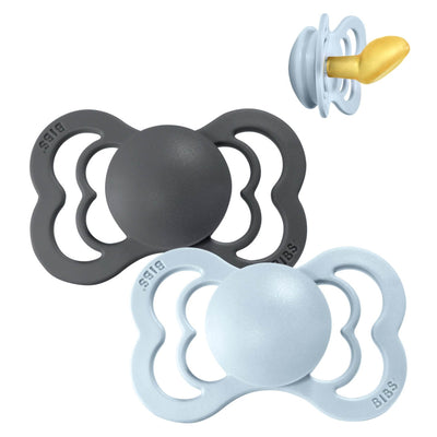 Bibs Couture 2 PACK Iron/Baby Blue