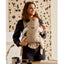 Canguru BabyBjörn Mini Woven Beige e Dark Gray Print