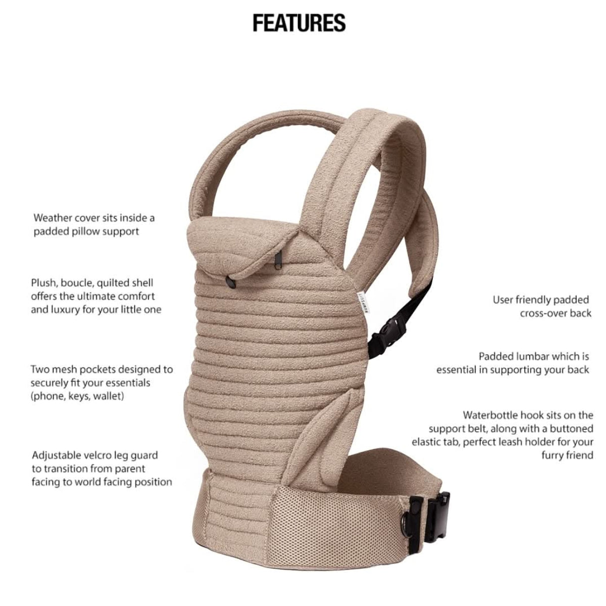 Bumpsuit The Armadillo Baby Carrier - Oyster