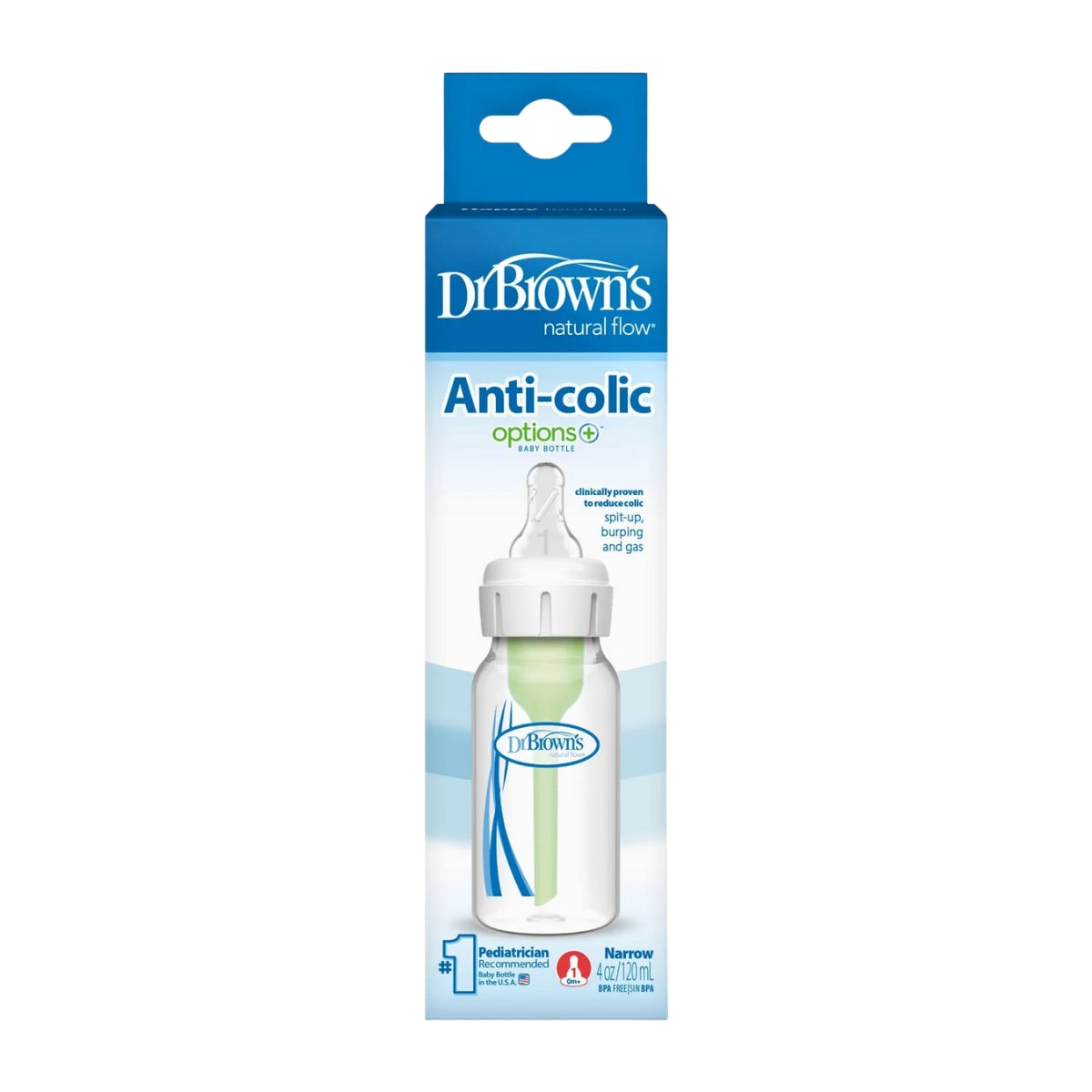 Dr. Brown's Natural Flow Options Narrow Bottle, 4 oz/120ml