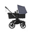 Carrinho de bebê duplo Bugaboo Donkey 5 - Stormy Blue Canopy/Midnight Black/Graphite Chassis
