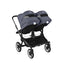 Carrinho de bebê duplo Bugaboo Donkey 5 - Stormy Blue Canopy/Midnight Black/Graphite Chassis
