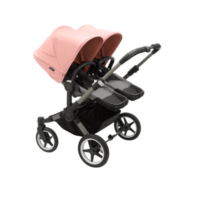 Carrinho de bebê duplo Bugaboo Donkey 5 - Morning Pink Canopy/Grey Melange/Graphite Chassis
 