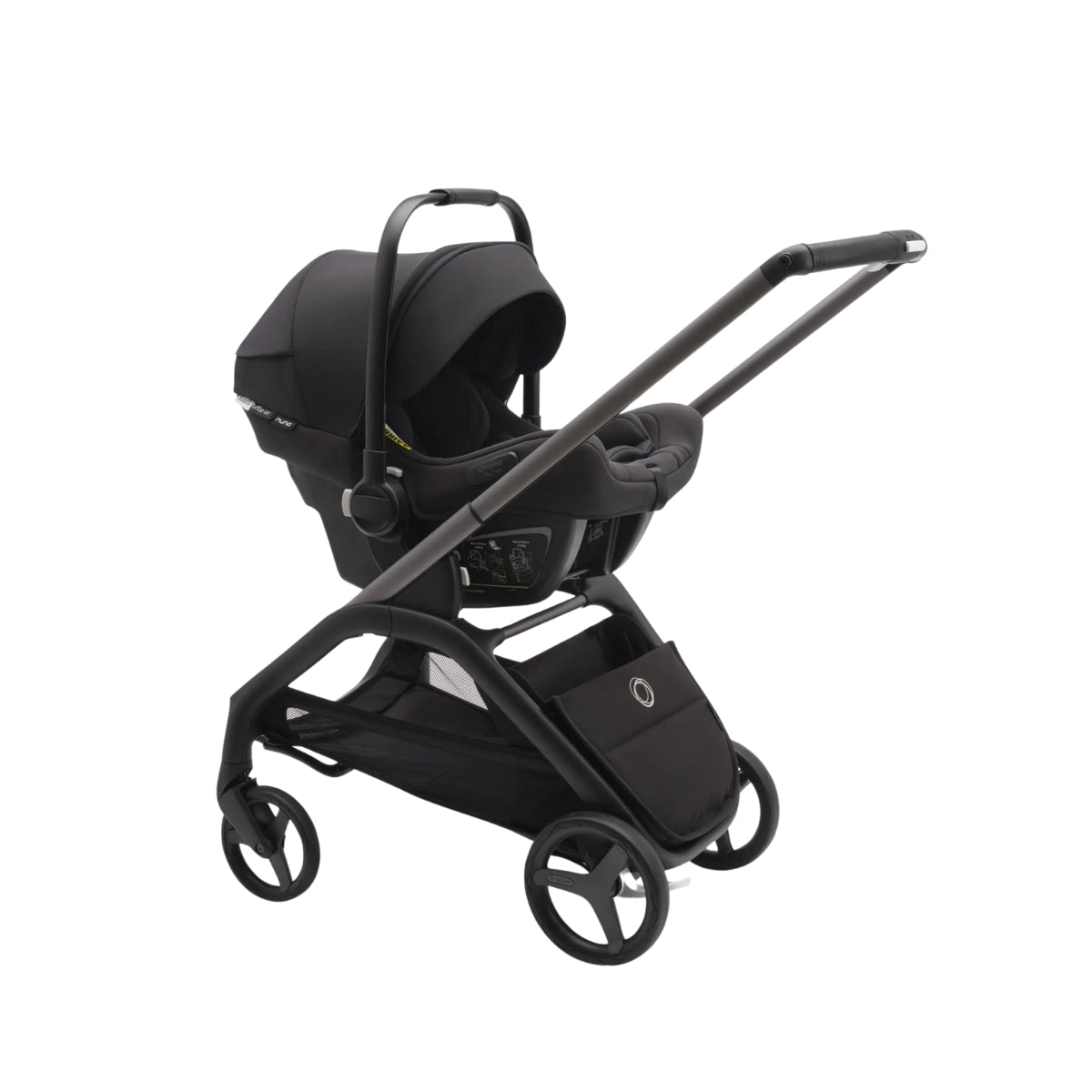 Carrinho de bebê 2 em 1 Bugaboo Dragonfly - Midnight Black/Frame Black