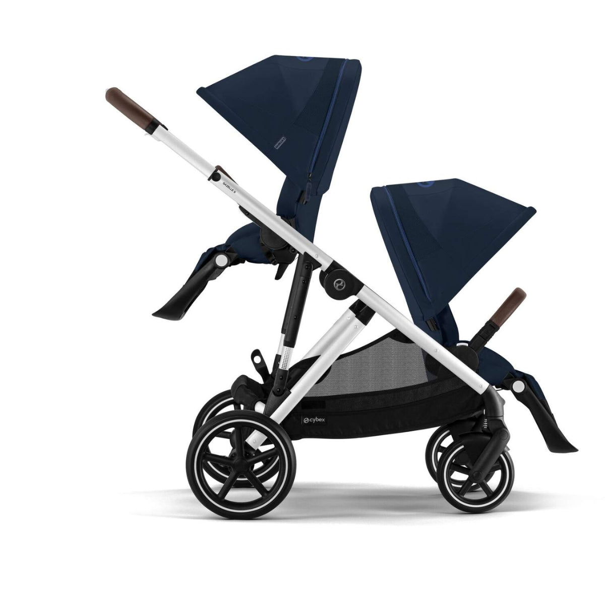 Carrinho De Bebê Cybex Gazelle S Ocean Blue (Silver Frame)