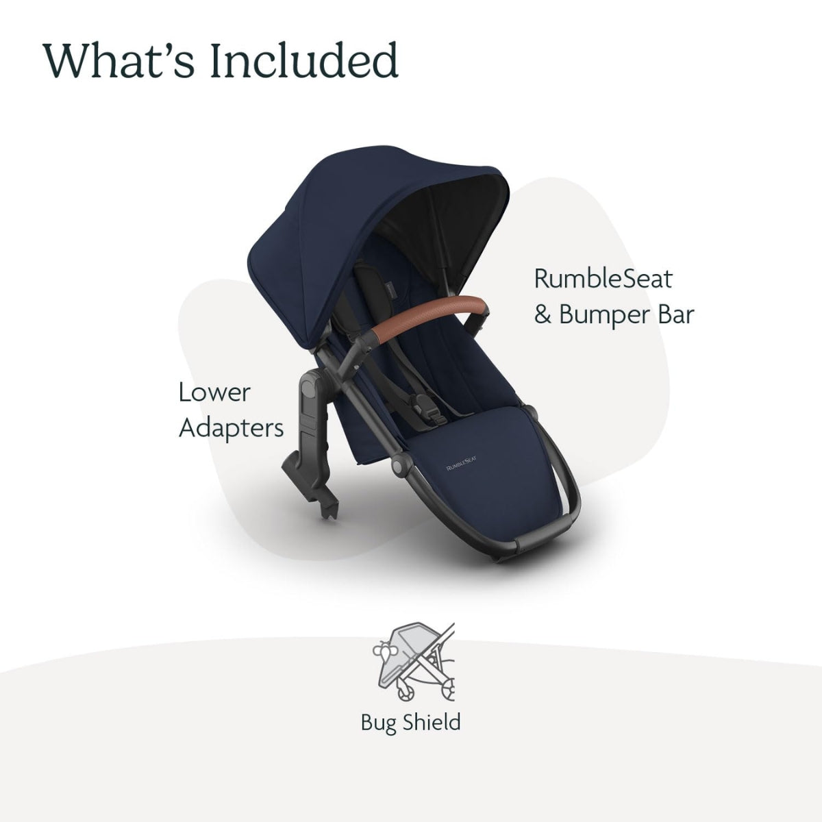 Uppababy Vista V3 RumbleSeat - Noa - Azul Marinho