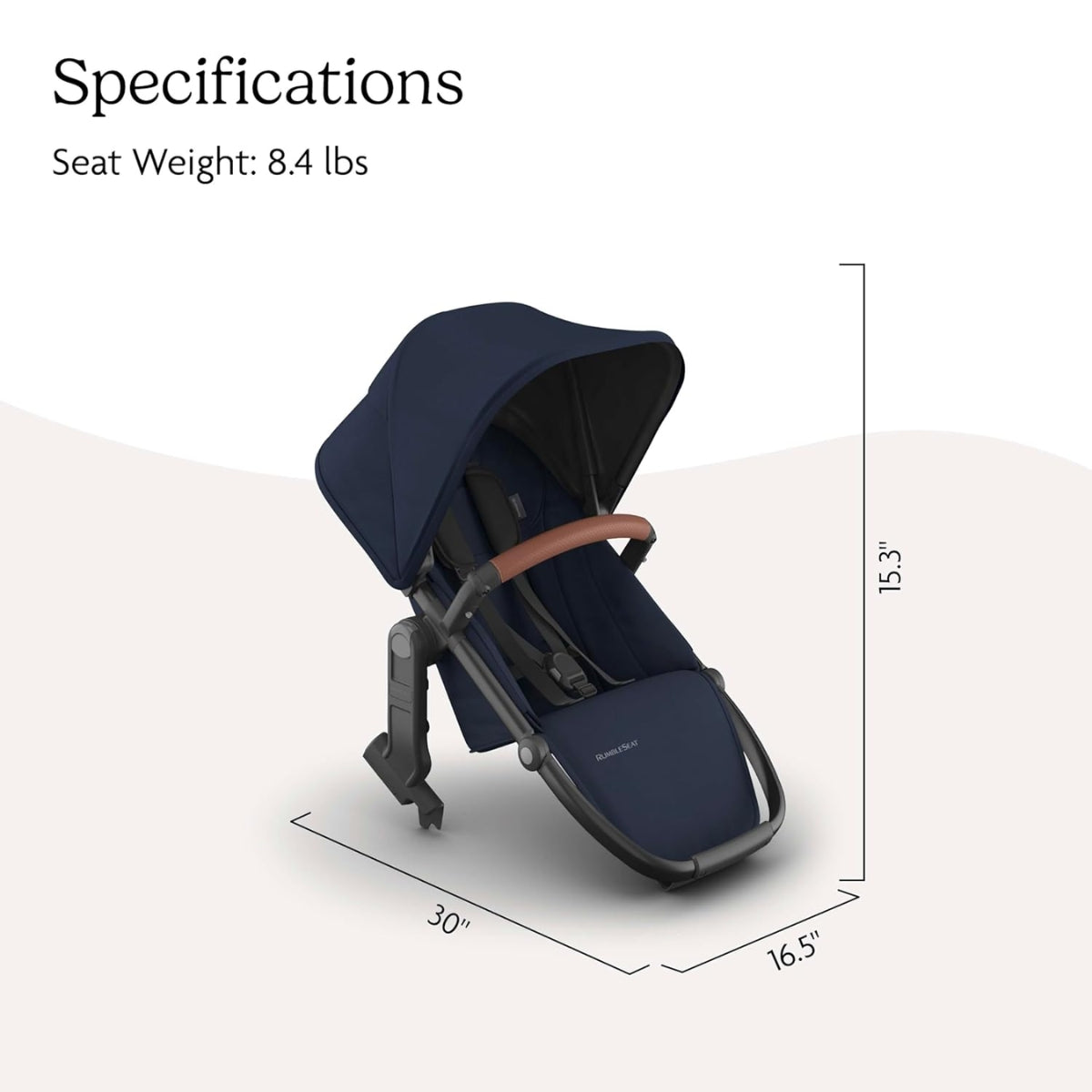 Uppababy Vista V3 RumbleSeat - Noa - Azul Marinho