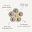 Brinquedo Para Prensar Mushie Flores Soft Lilac/ Daffodil/ Ivory