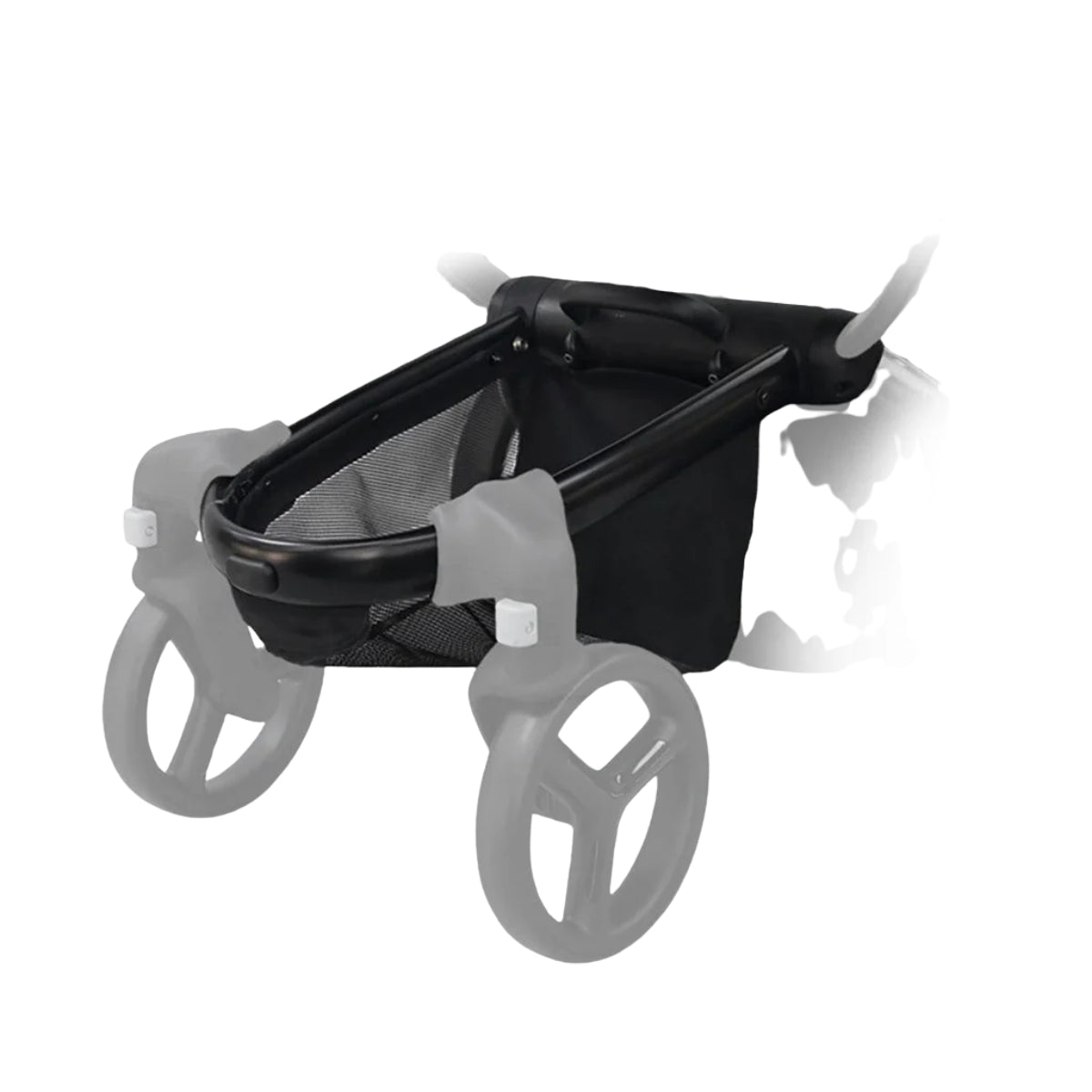 Carrinho de Bebê Mima Xari Max Preto Com Estrutura e Assento Preto