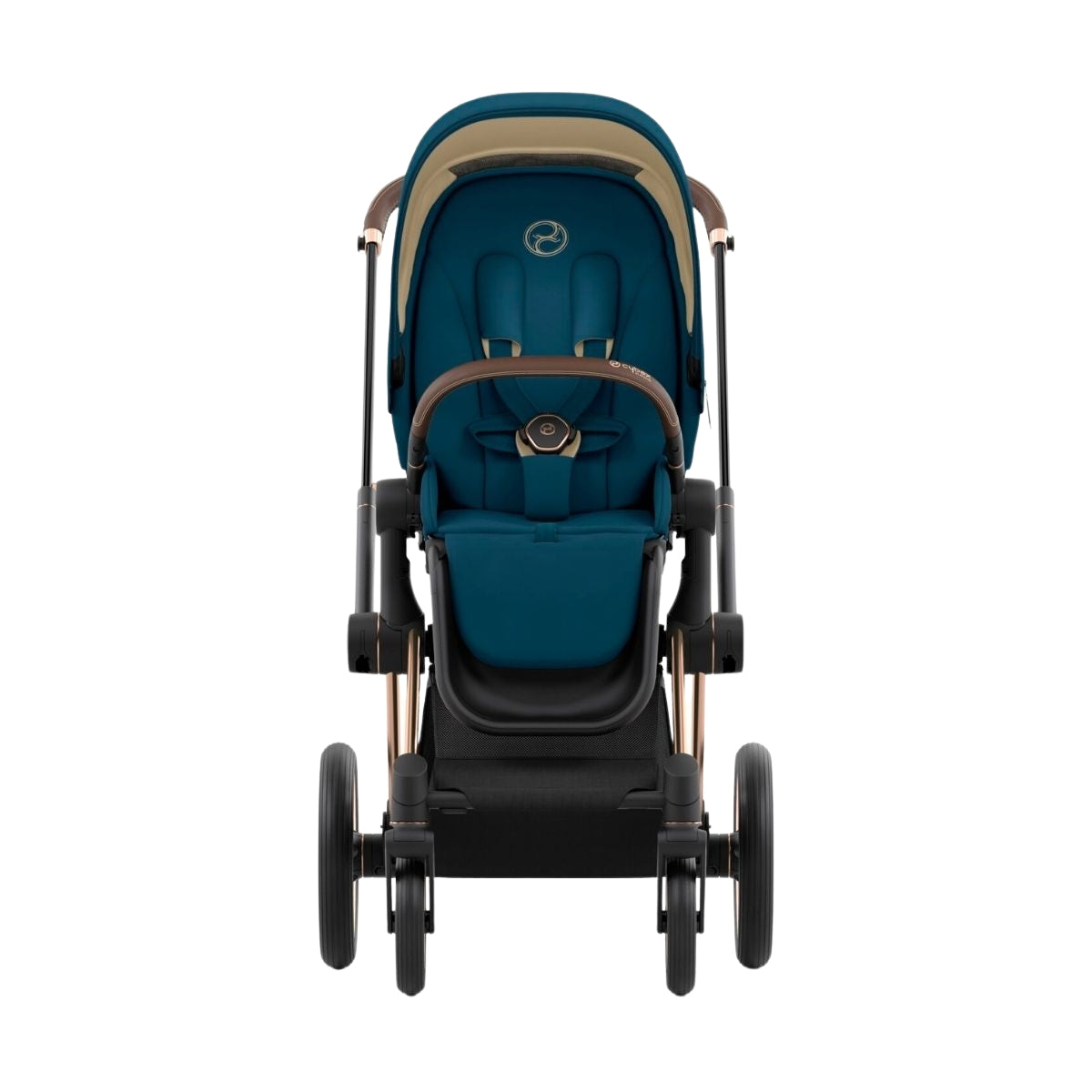 Carrinho de bebê Cybex Priam 4 Complete Rose Gold Mountain Blue