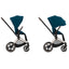 Carrinho de bebê Cybex Priam 4 Complete Rose Gold Mountain Blue