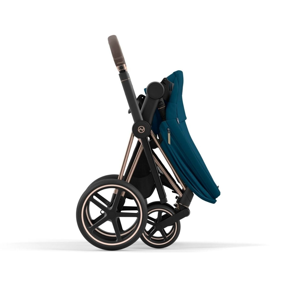 Carrinho de bebê Cybex Priam 4 Complete Rose Gold Mountain Blue