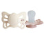Chupeta Anatômica De Silicone Mushie FRIGG Butterfly, Pacote Com 2, 0-6 meses, Cream e Blush
