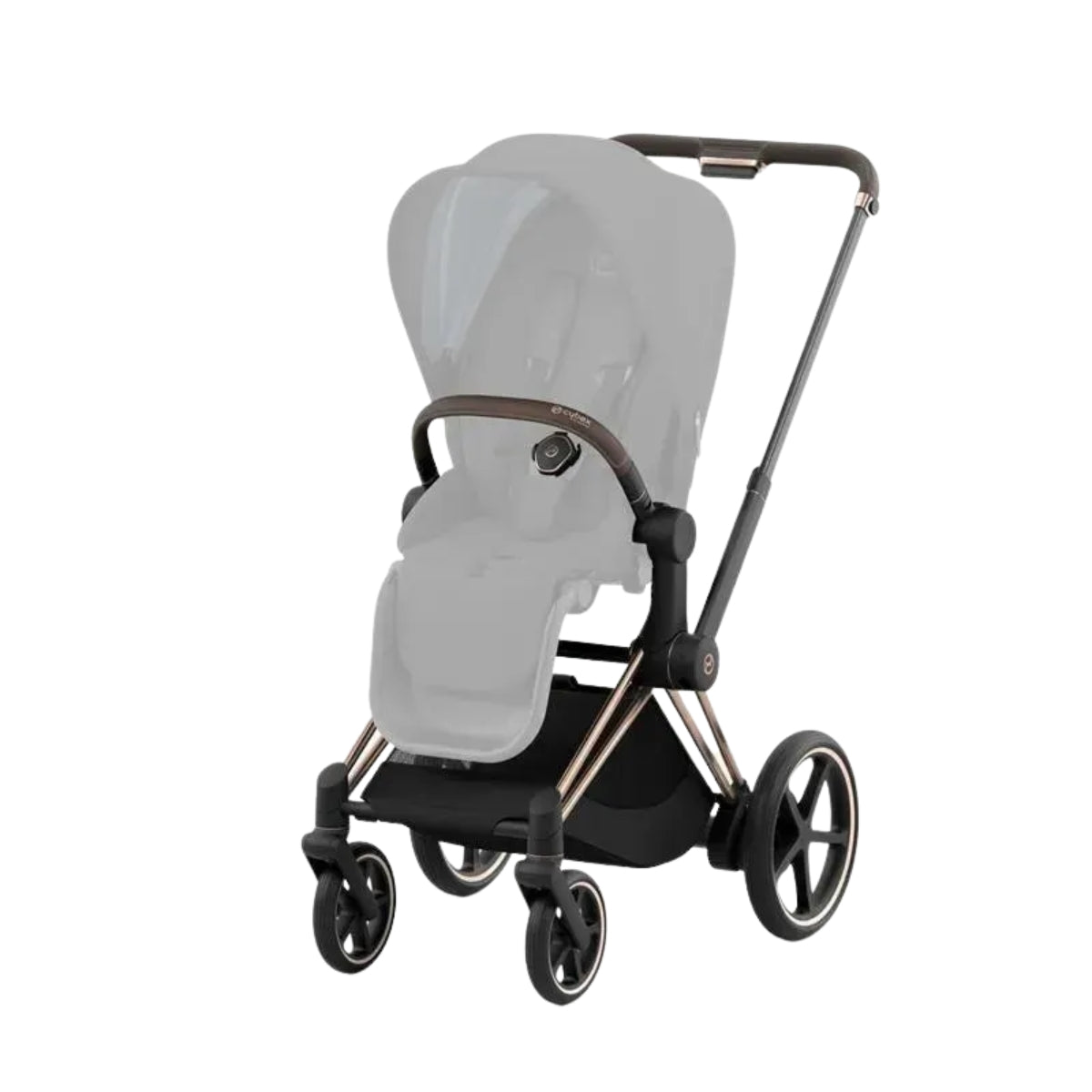 Estrutura do carrinho Cybex E-Priam 2 - ouro rosa/marrom