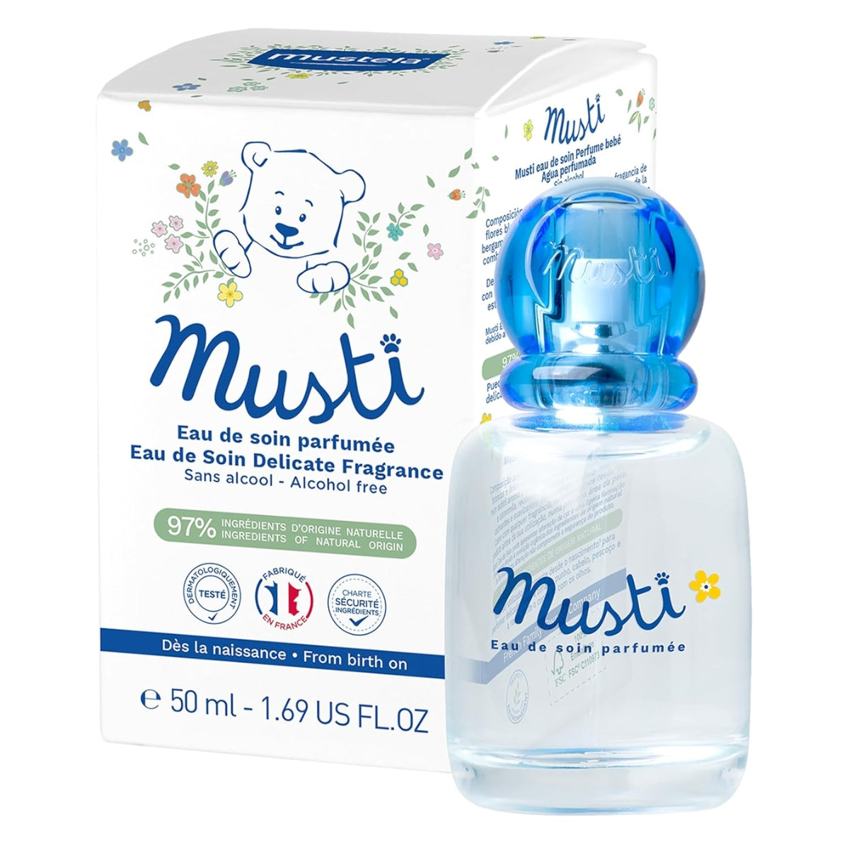 Mustela - Perfume à base de plantas e spray de colônia Musti Baby