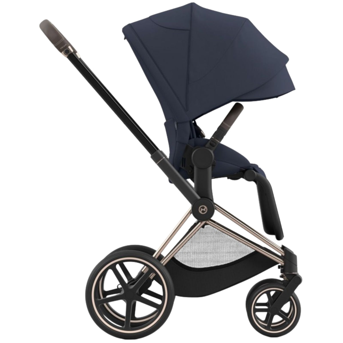 Carrinho de bebê Cybex Priam 4 Complete Rose Gold Nautical Blue