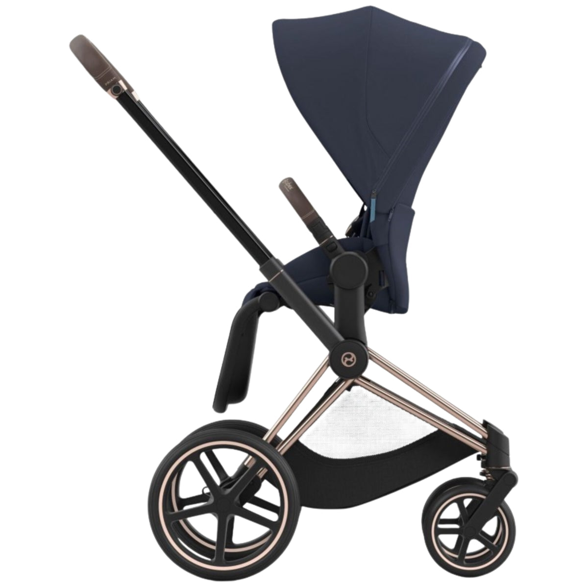Carrinho de bebê Cybex Priam 4 Complete Rose Gold Nautical Blue