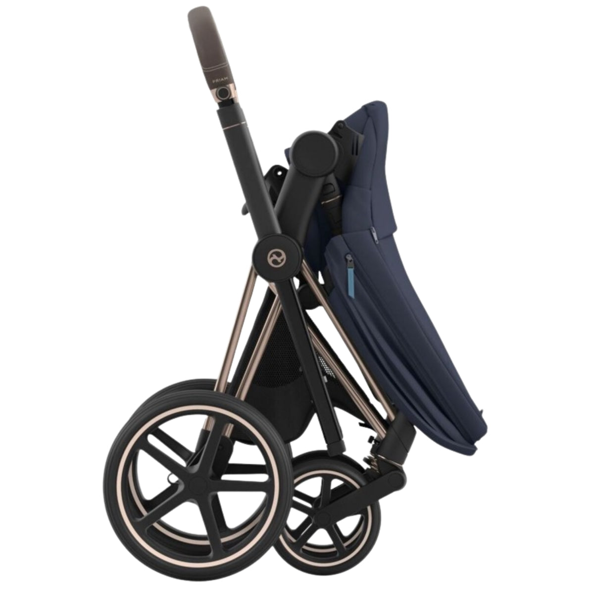 Carrinho de bebê Cybex Priam 4 Complete Rose Gold Nautical Blue