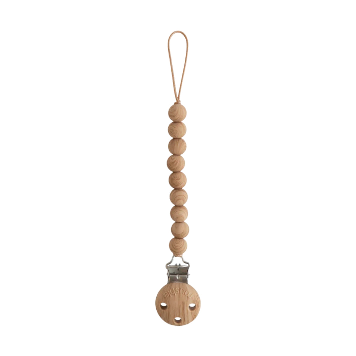Prendedor De Chupeta Infantil Mushie Hera Faux Wood