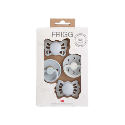 Kit De Chupetas Frigg Moonlight Sailing Mushie 4 Peças 0-6M Powder Blue
