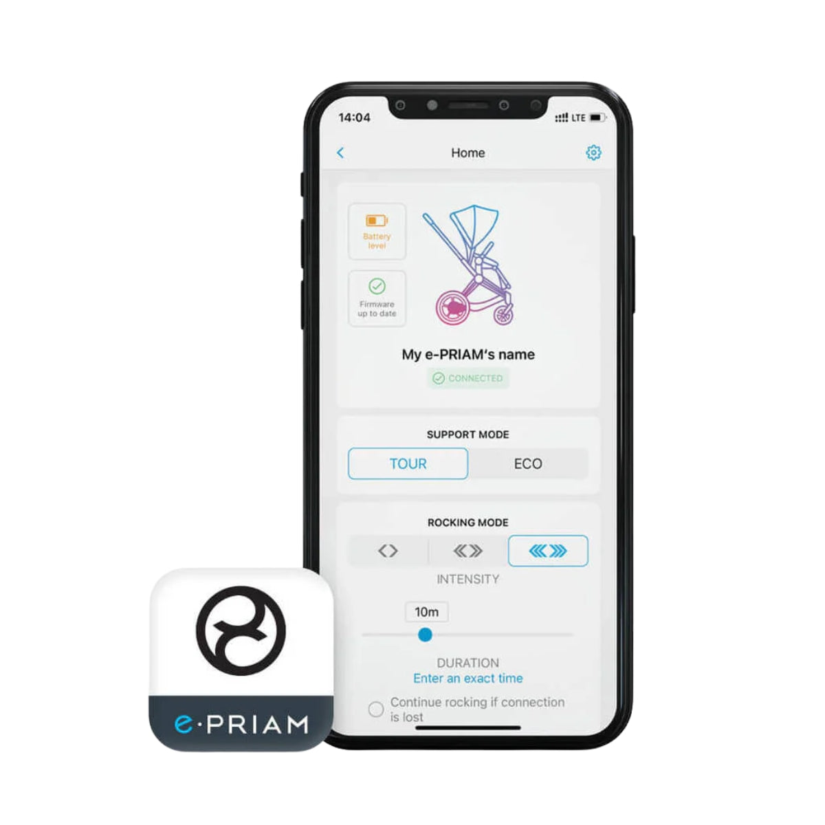 Carrinho de bebê Cybex E-Priam 2 - Estrutura em ouro rosa/marrom e assento cinza Soho 