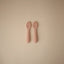 Kit de Colheres Iniciais Para Bebês Mushie - Blush/Shifting Sand