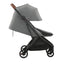 Carrinho Compacto UPPAbaby Minu V3 - Greyson (Carvão Melange / Quadro de Carbono / Couro de Sela)