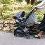 Carrinho Compacto UPPAbaby Minu V3 - Greyson (Carvão Melange / Quadro de Carbono / Couro de Sela)