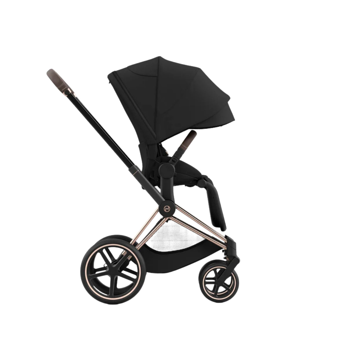 Carrinho de bebê Cybex Priam 4 Complete Rose Gold Preto Profundo