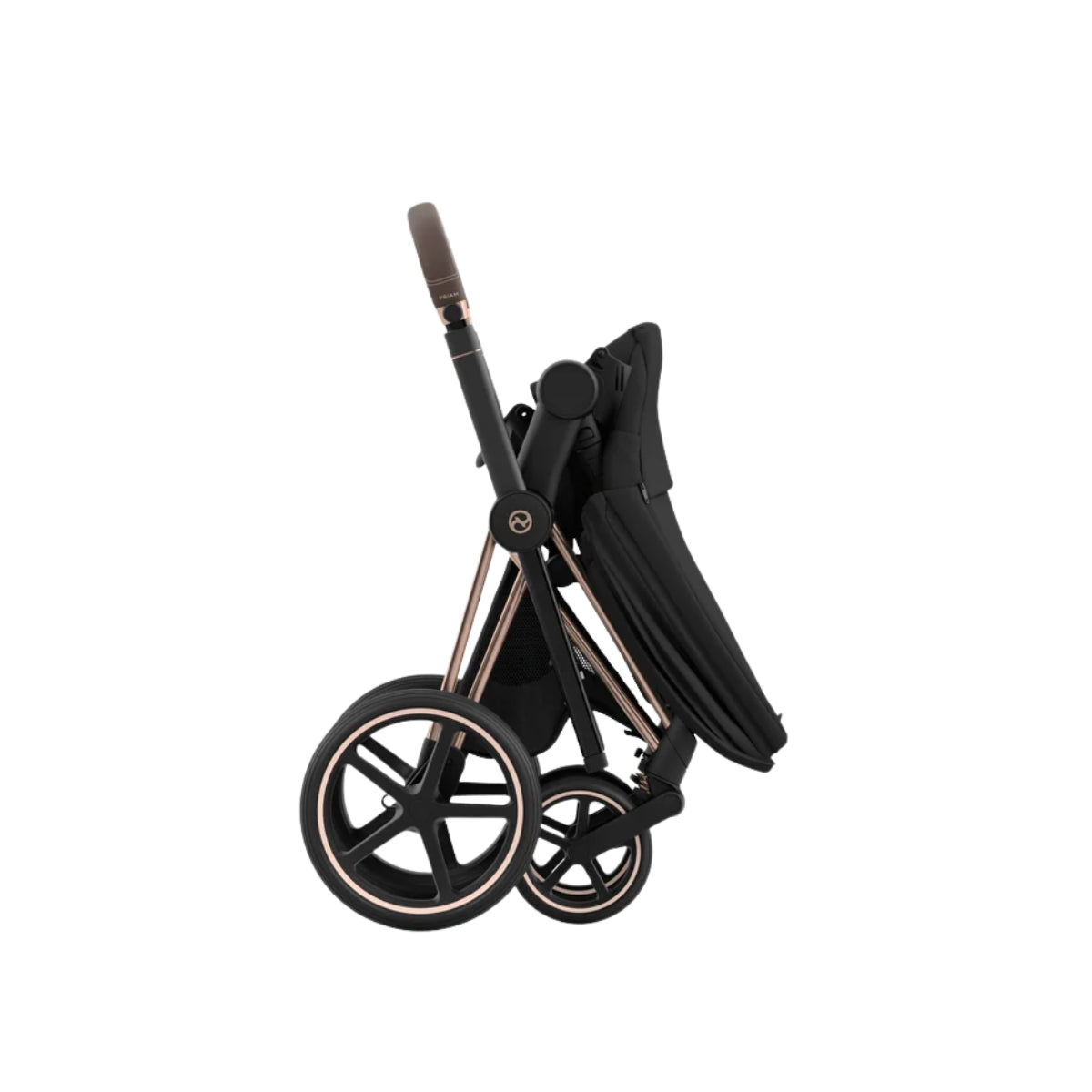 Carrinho de bebê Cybex Priam 4 Complete Rose Gold Preto Profundo