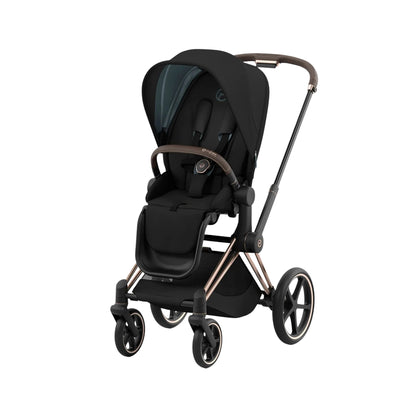 Carrinho de bebê Cybex Priam 4 Complete Rose Gold Preto Profundo