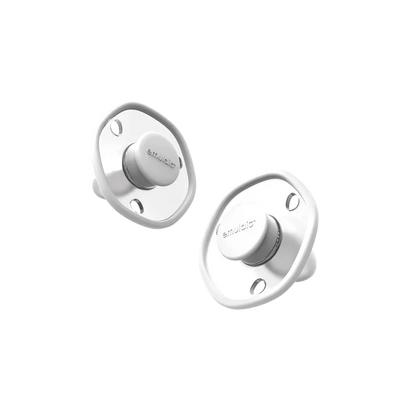 The Emulait Pacifier 2-Pack White - 0-6M