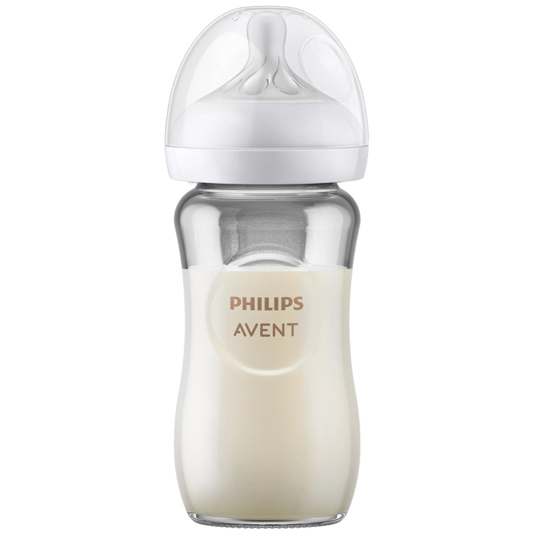 Philips Avent 3pk Glass Natural Baby Bottle with Natural Response Nipple Clear 8oz