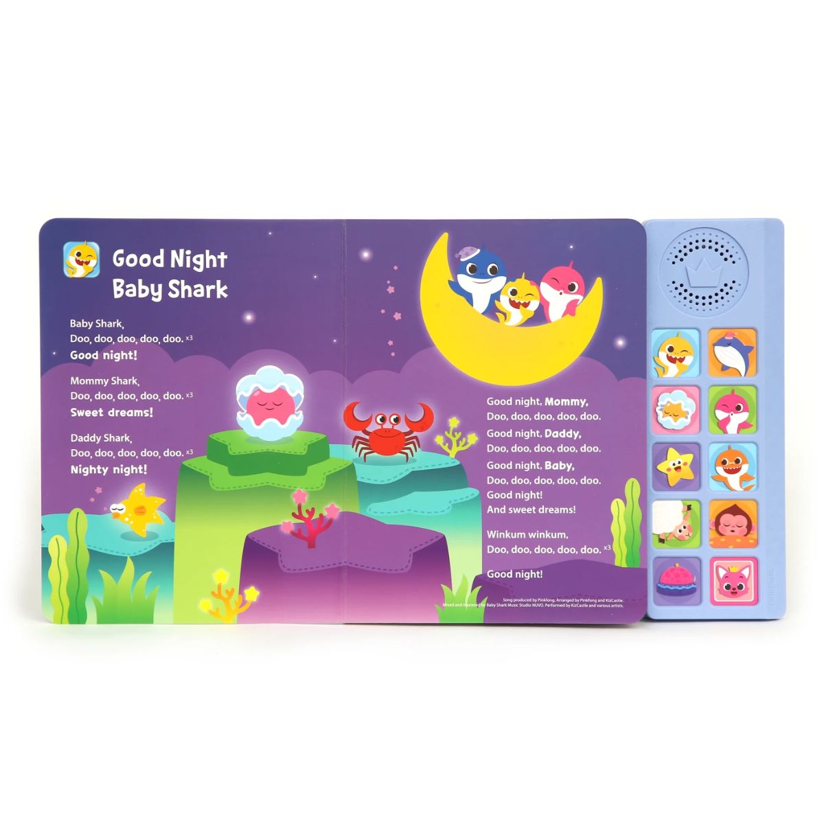 Pinkfong 10 Button Sound Book - Baby Shark Bedtime on Luna Baby Store Miami