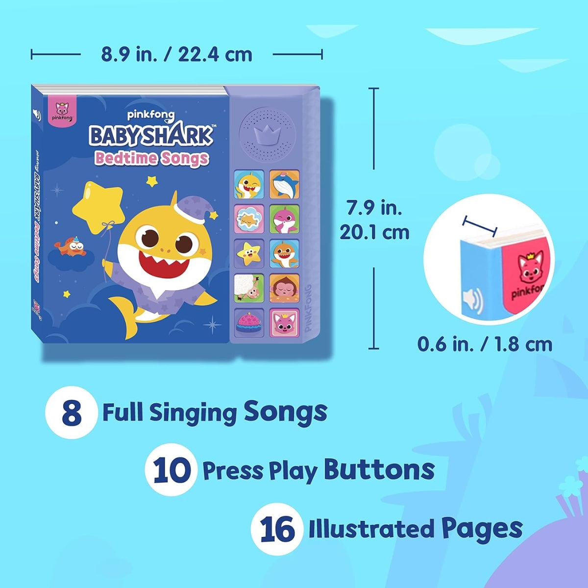 Pinkfong 10 Button Sound Book - Baby Shark Bedtime