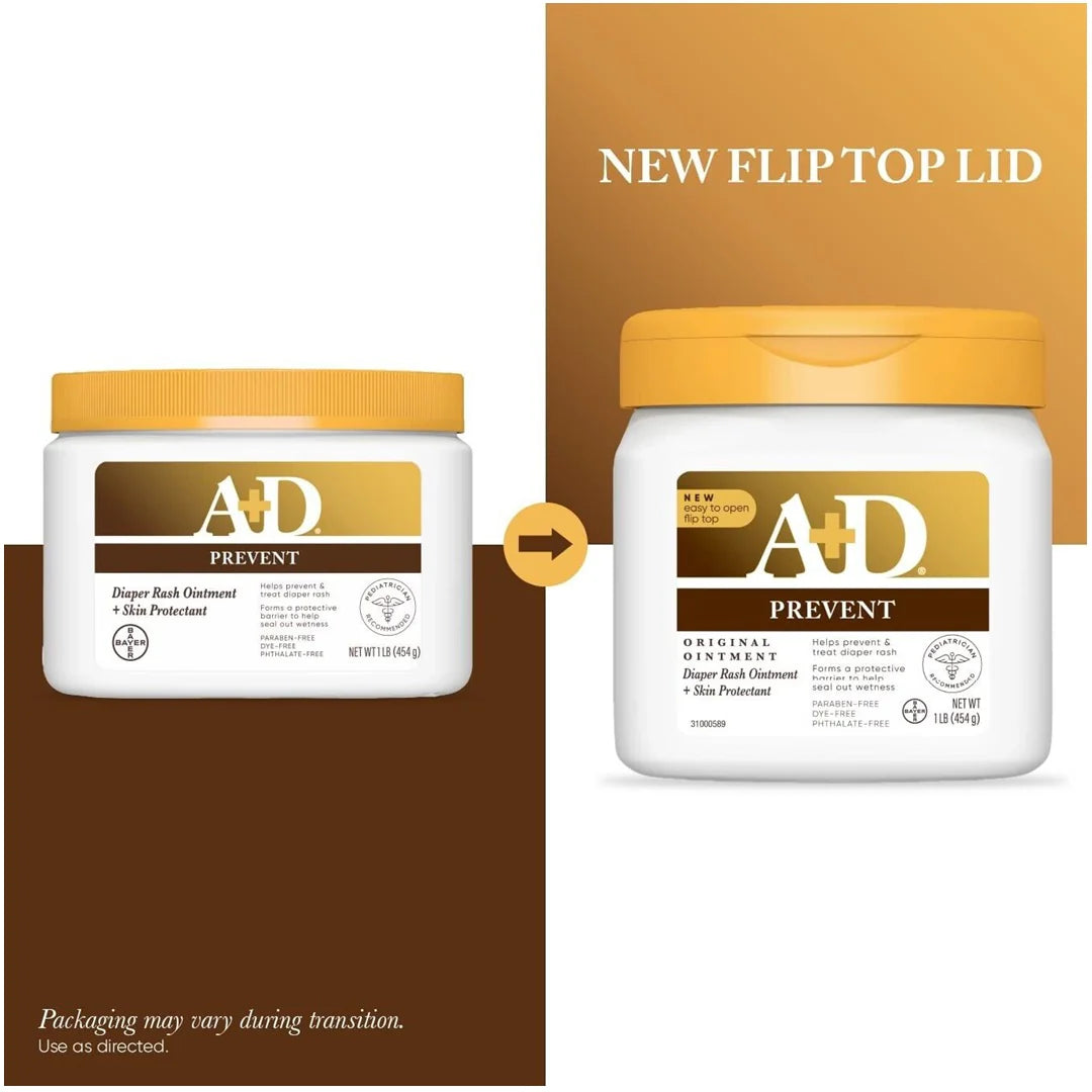Pack 2 A+D Original Diaper Rash Ointment pound Jar