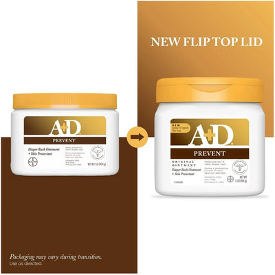 Pack 2 A+D Original Diaper Rash Ointment pound Jar