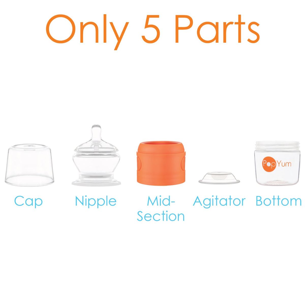 Kit De Mamadeira PopYum Com Mixer 150ML