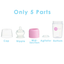 Kit De Mamadeira PopYum Com Mixer Pink 260ML on Luna Baby Store Miami