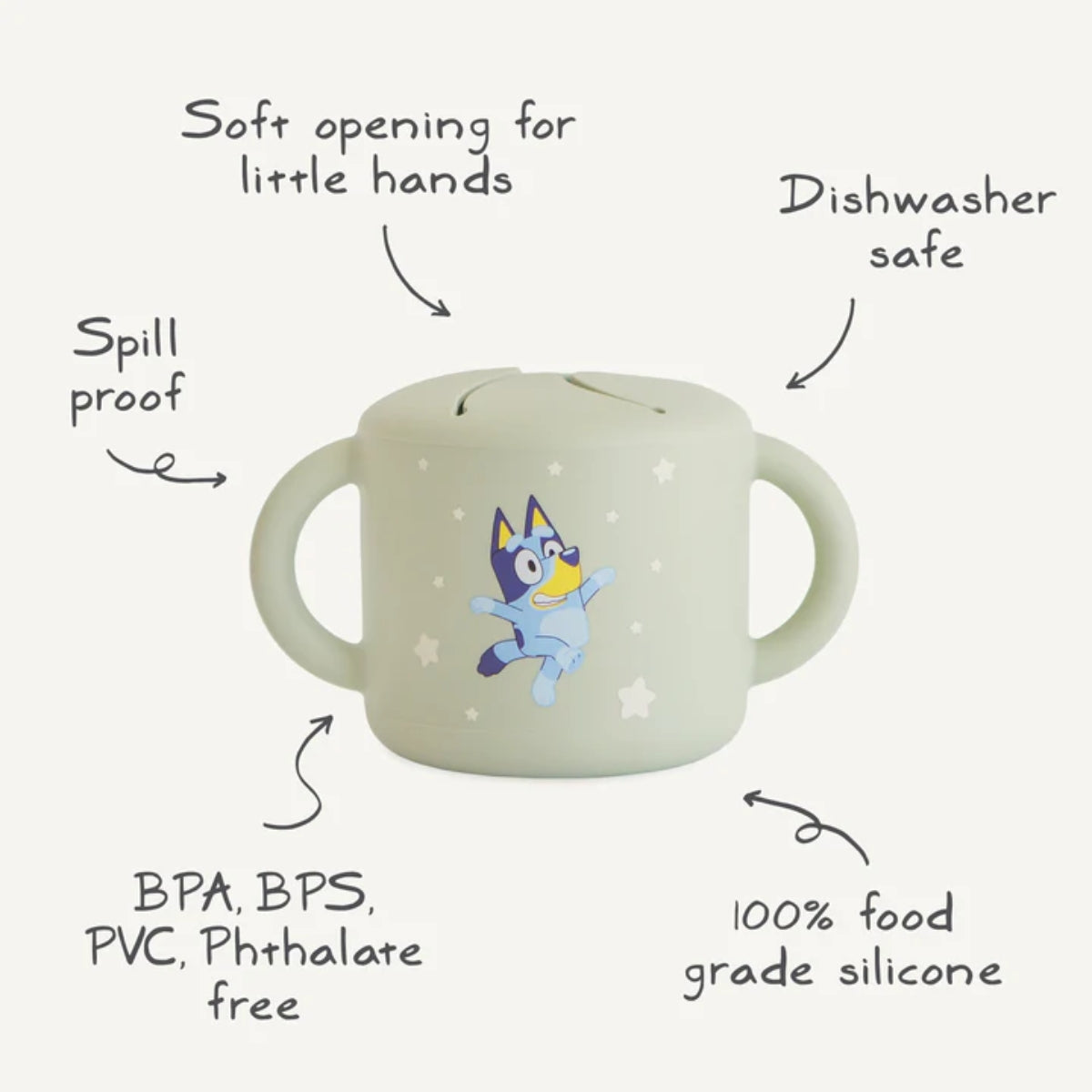 Mushie Snack Cup - Bluey Sage