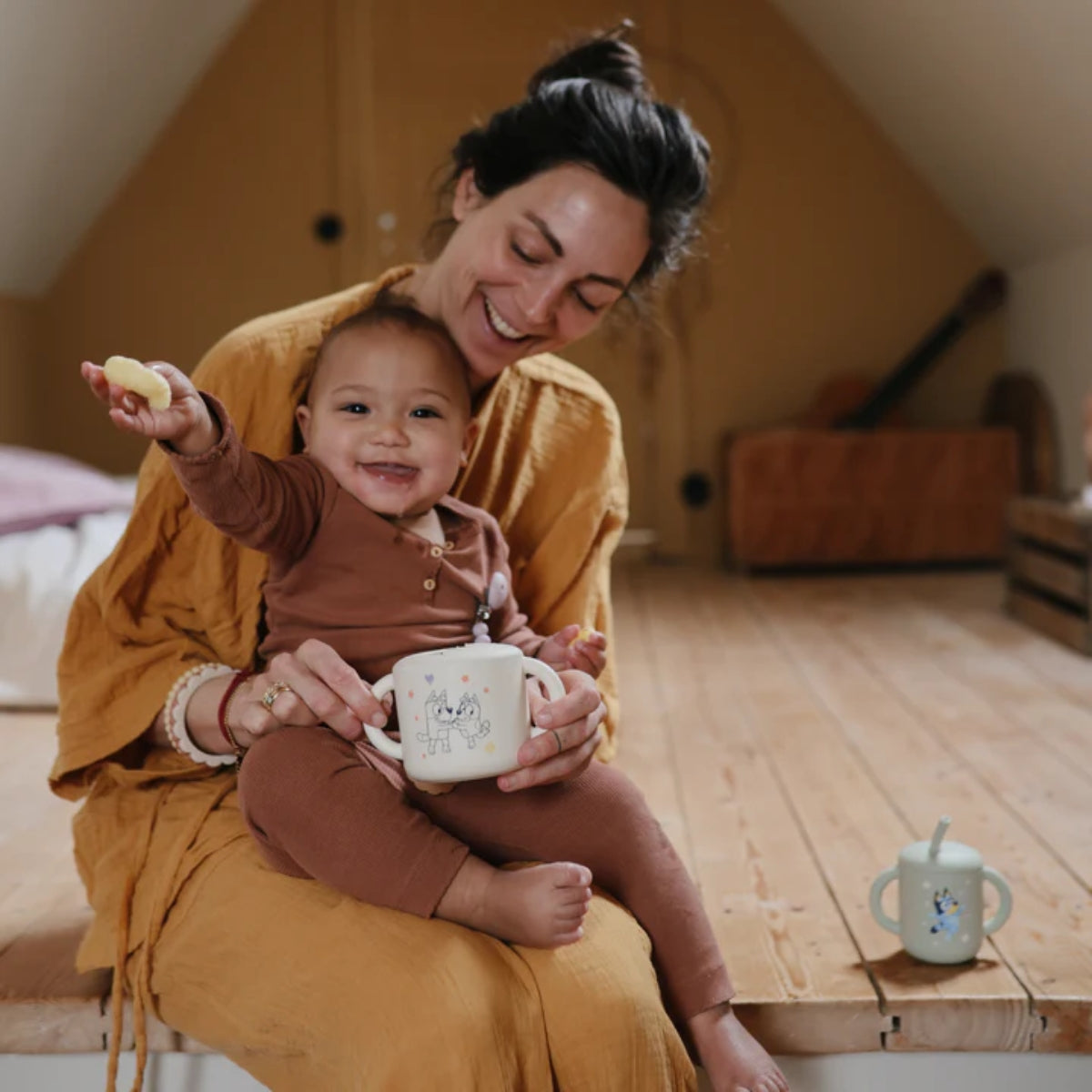 Mushie Snack Cup - Bluey Sage