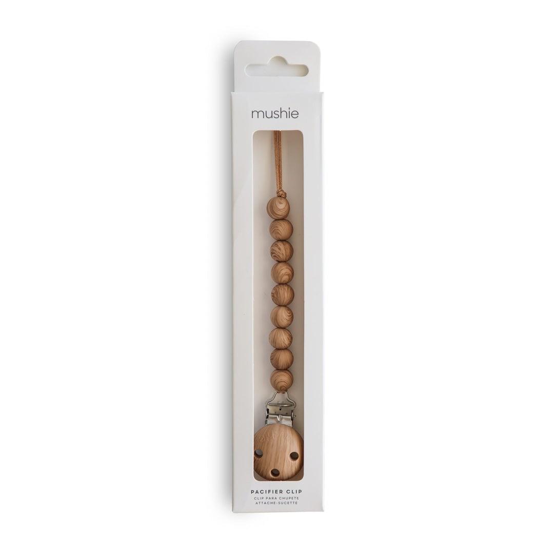 Prendedor De Chupeta Infantil Mushie Hera Faux Wood - Mushie Babytunes