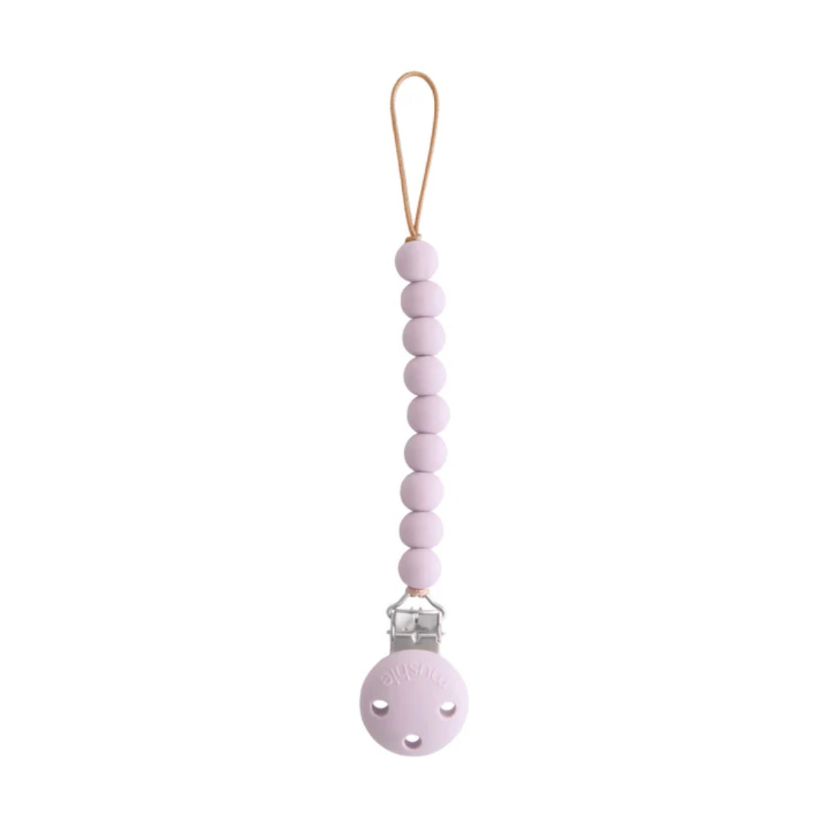 Mushie Silicone Pacifier Clip | Hera Soft Lilac