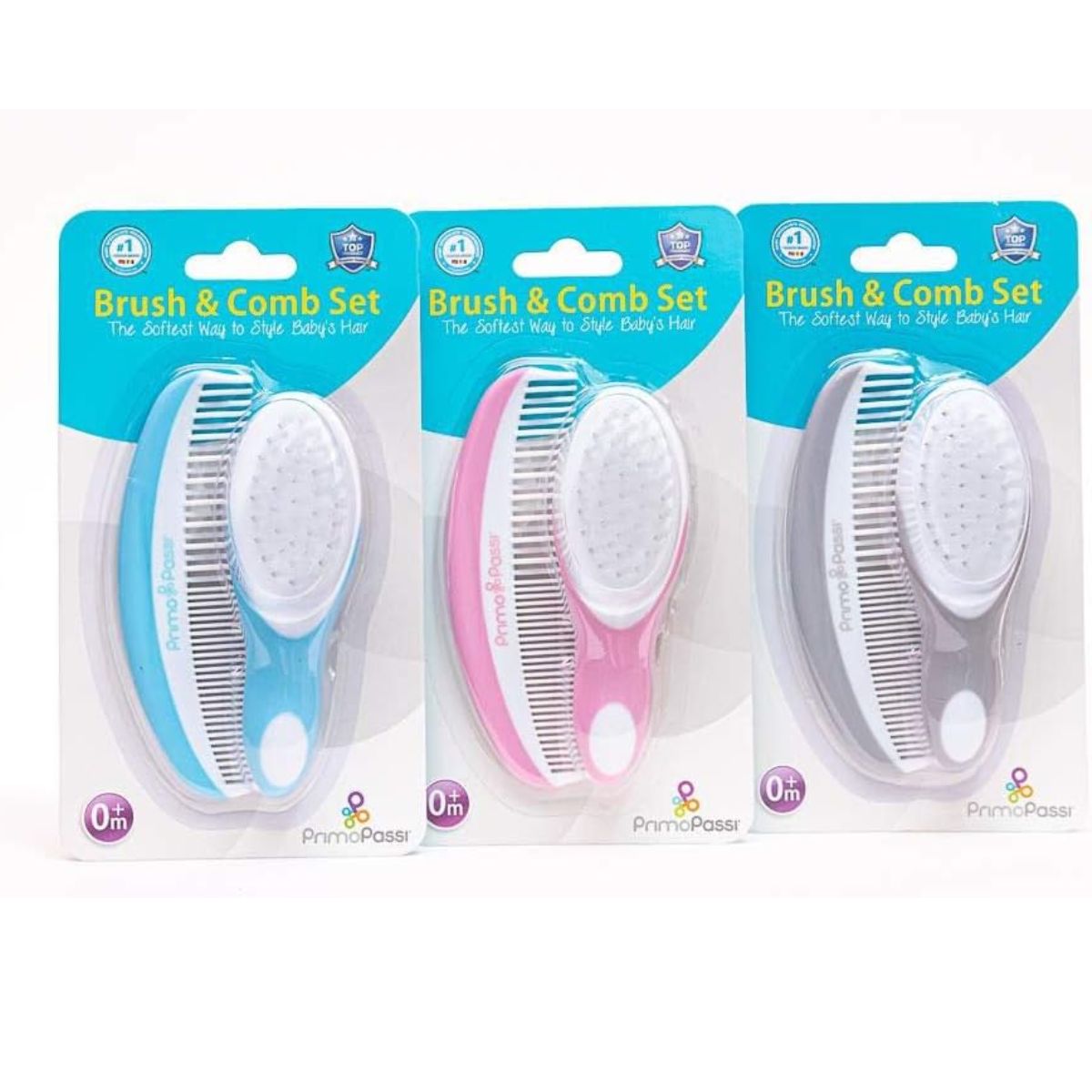 Kit Escova E Pente De Cabelo Primo Passi Rosa on Luna Baby Store Miami